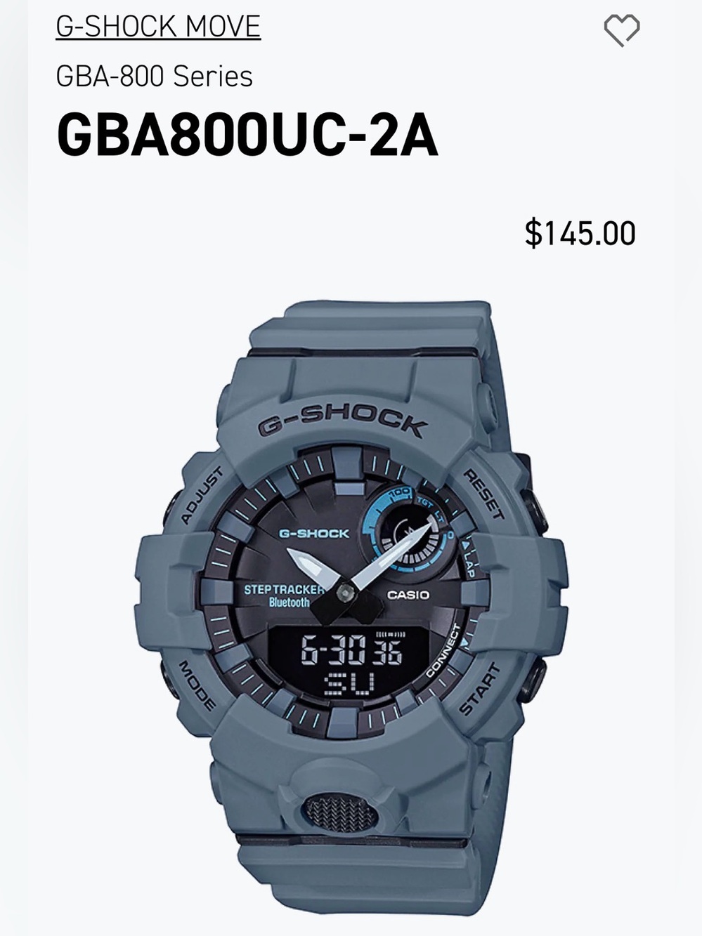 G-Shock GBA800UC-2A Slate Blue Men's Sport Watch